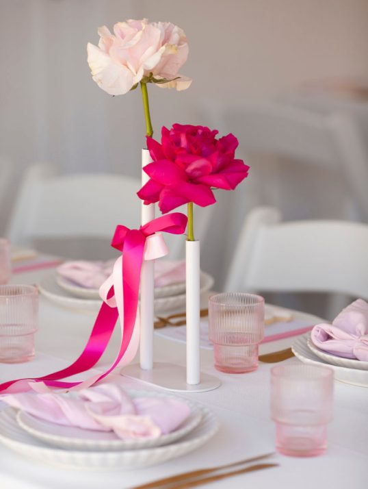 White Tube Vase Hire - Duo - Image 5