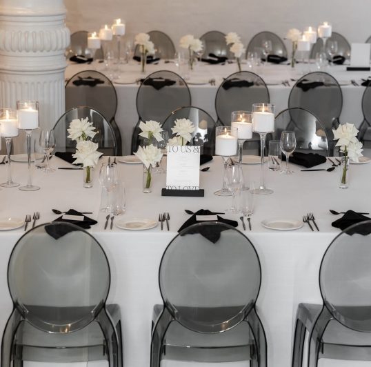 white tablecloth hire