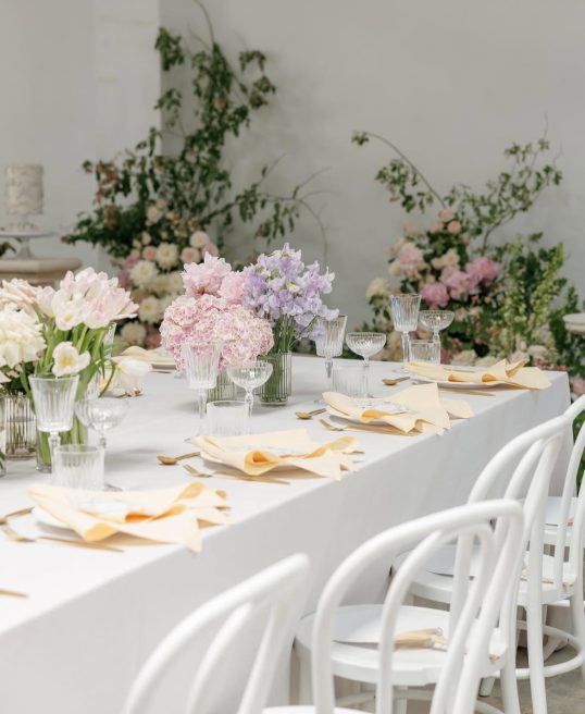 natural tablecloth hire