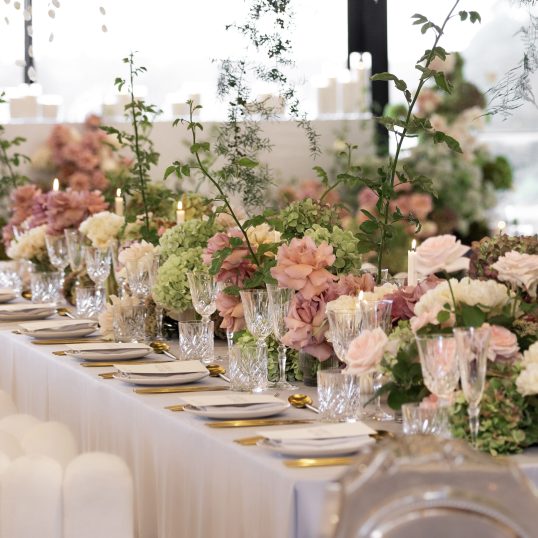silver grey tablecloth hire
