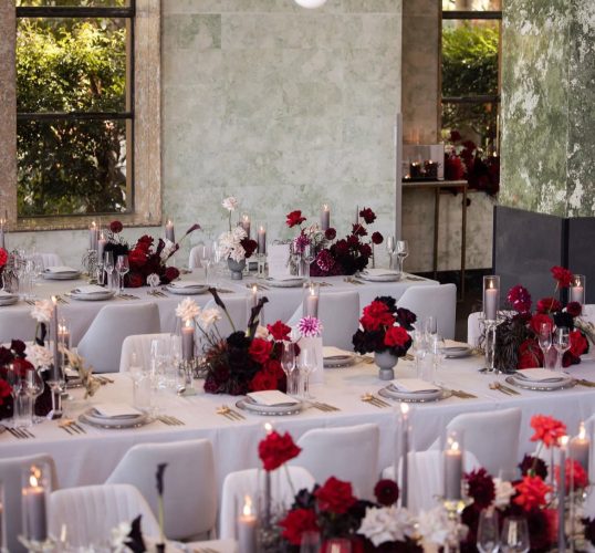 Silver Grey Tablecloth Hire - Weave - Image 2