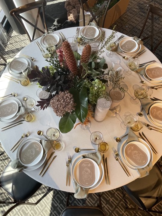 natural tablecloth hire