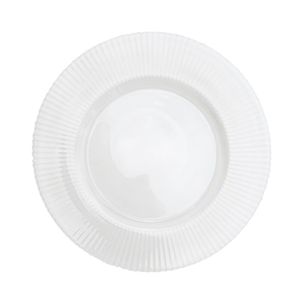 Clear Ribbed Charger Plate Hire