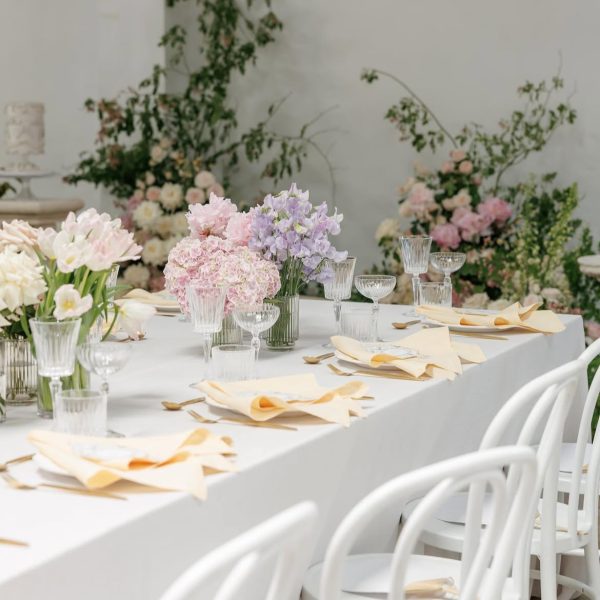 natural tablecloth hire